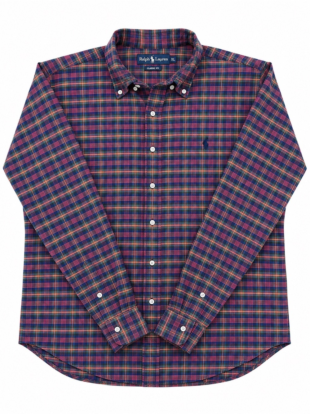 Ralph Lauren Red & Navy Plaid Button-Down Shirt